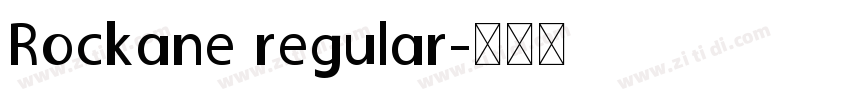 Rockane regular字体转换